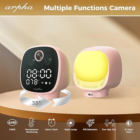 Arpha B01 Security Camera Indoor WiFi 1080P, Motion Detection 355° View, One-Touch Calling Two-Way Talk - AZDOME Official Stores