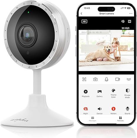 Arpha P160 Security Camera 2K WiFi PIR Human Detection Sound Detection, Two-Way Talk, Support TF Card & Cloud Storage - AZDOME Official Stores