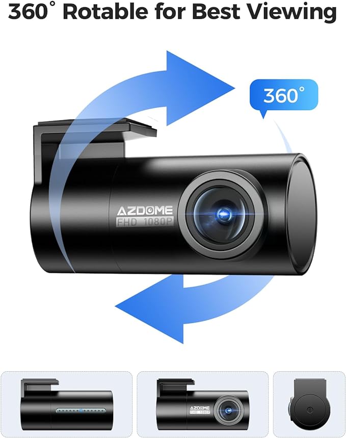 AZDOME Full HD 1080P 150° Wide View Rear Camera 4 Pin for AZDOME M300S Dash Cam