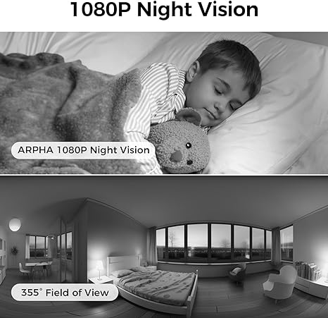 Arpha B01 Security Camera Indoor WiFi 1080P, Motion Detection 355° View, One-Touch Calling Two-Way Talk - AZDOME Official Stores