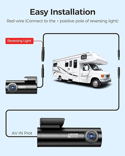 AZDOME Extend Cable 4 Pin 6m for M300S/M550 Pro/PG17/M580-2CH - AZDOME Official Stores