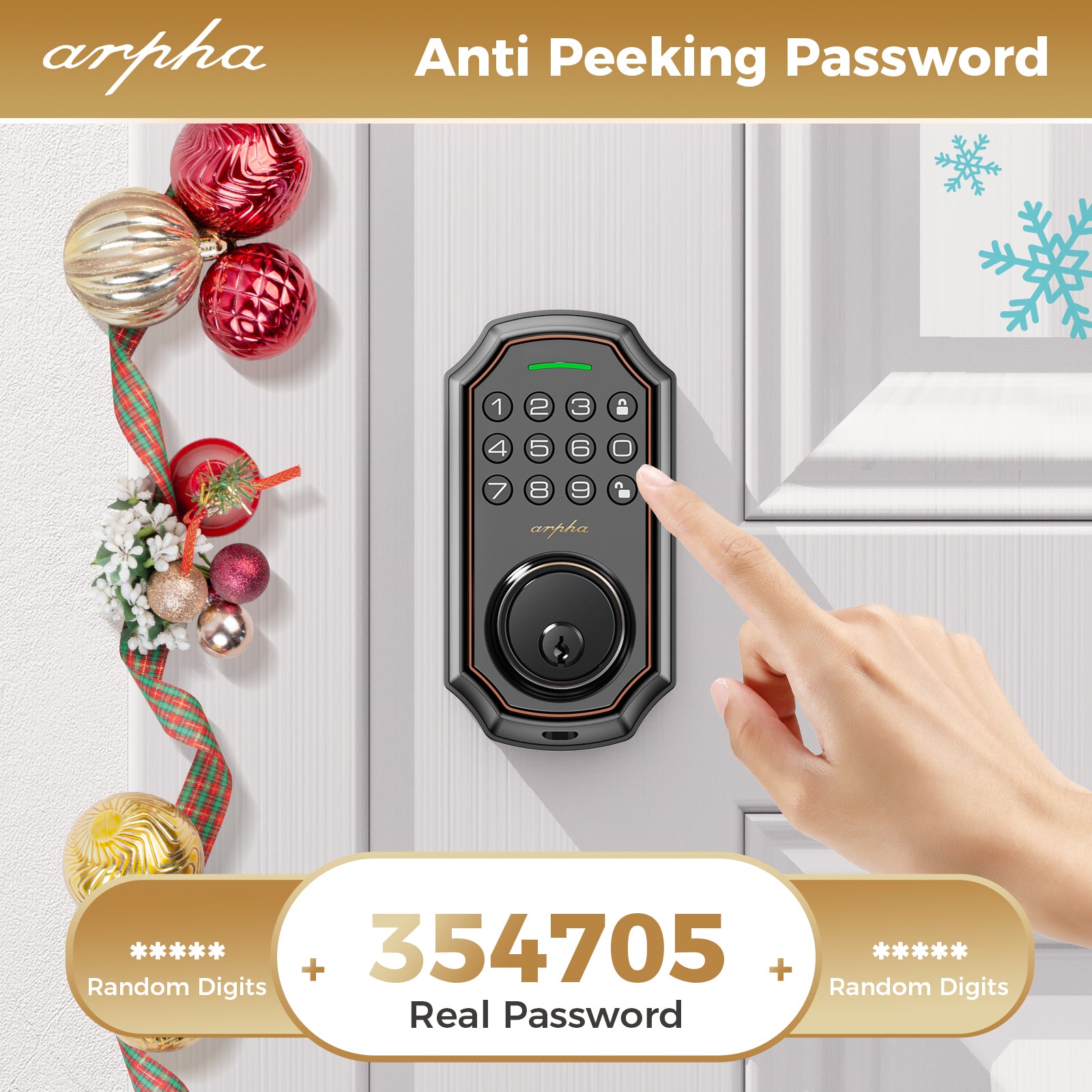 Arpha D180 Electronic Keypad Deadbolt Lock Easy to Install