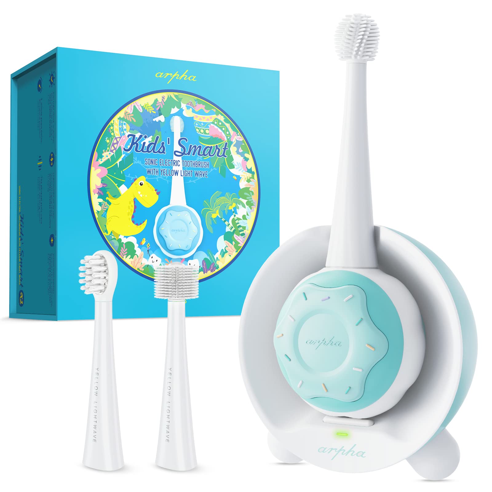 Arpha X3-M Kids Electric Toothbrush Age 1-8 Rechargeable Battery 3 Brush Heads