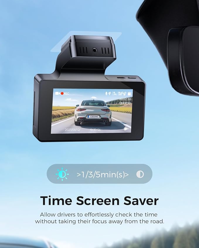 AZDOME M63 Lite 1CH Dash Cam 4K with 3