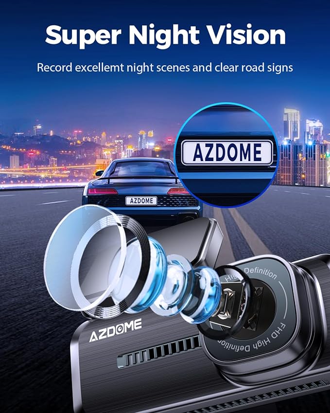 AZDOME M200 1CH Dash Cam 1080P 150° Wide Angle 24H Parking Mode - AZDOME Official Stores