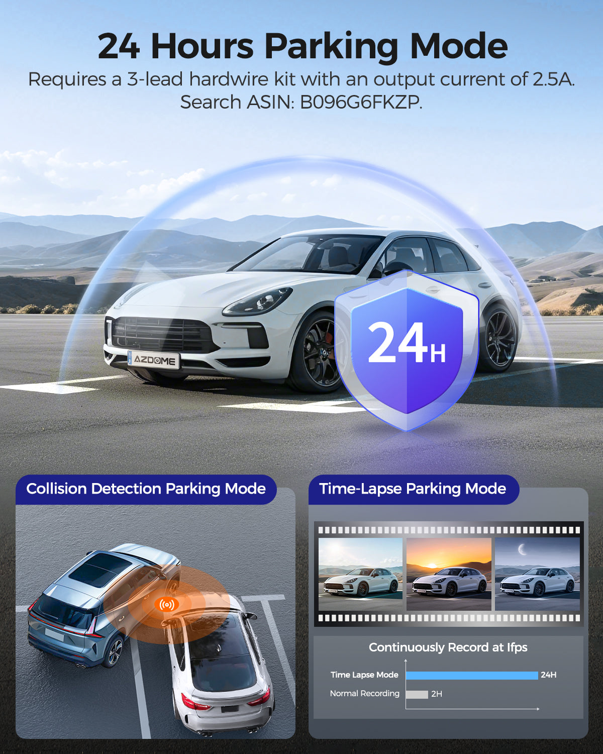 AZDOME M550 Pro 3CH Dash Cam 4K with 5G WiFi, 3.19" Screen IR Night Vision 24H Parking Mode - AZDOME Official Stores