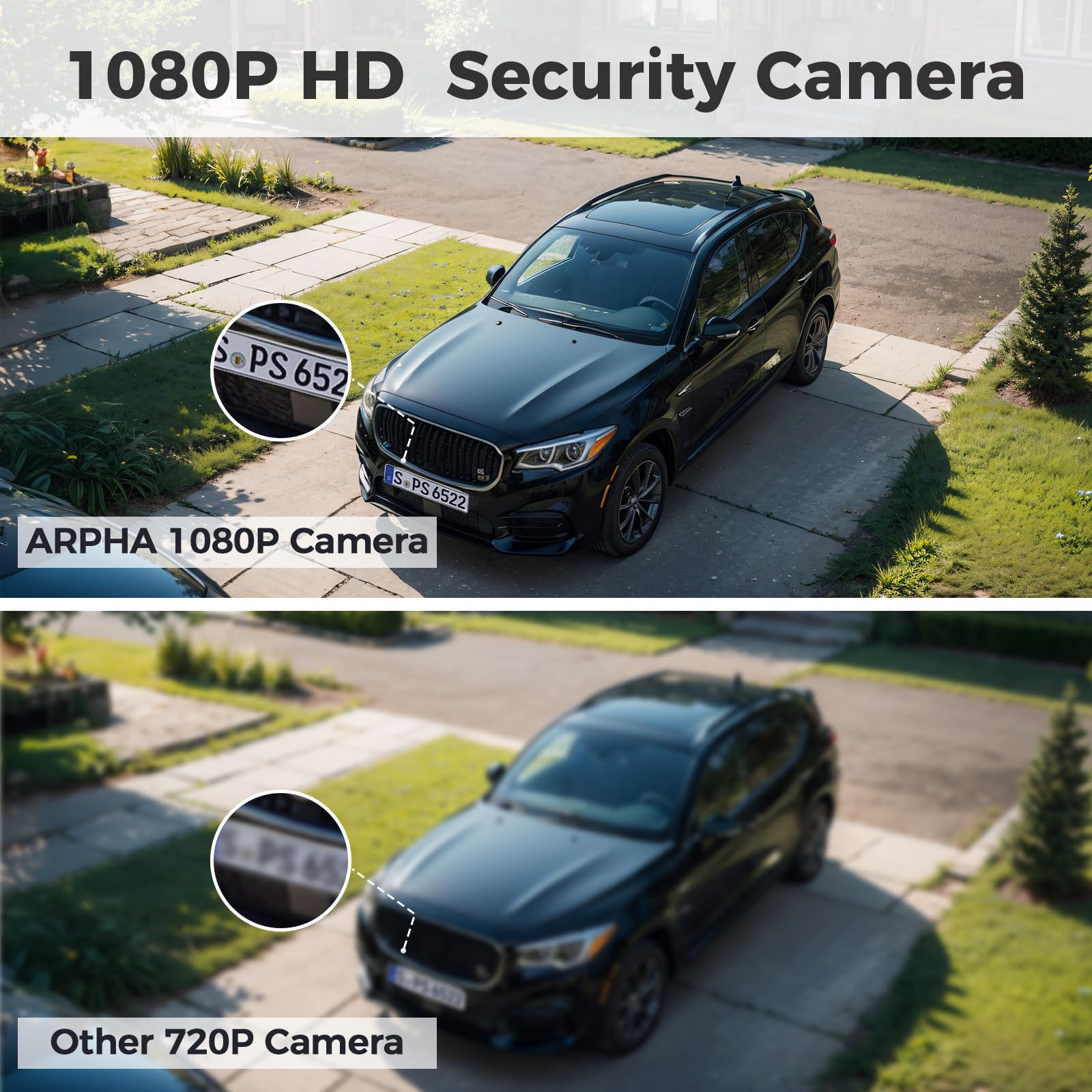 Arpha K03-2P Security Camera Wireless Outdoor with HomeBase 1080P Battery Powered